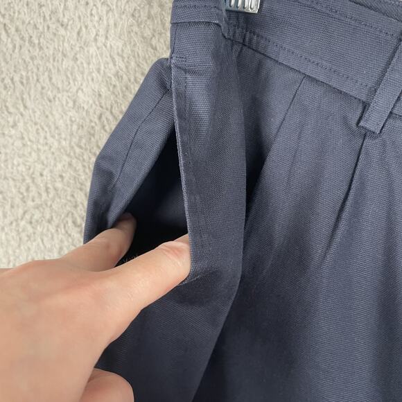 Kate Spade Shorts Womens 4 Navy Blue Cuffed Bow Back Gold Button Classic Preppy - Picture 6 of 15